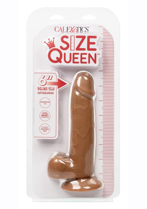 Load image 1 in gallery view. Size Queen Dildo - Chocolate - 6in