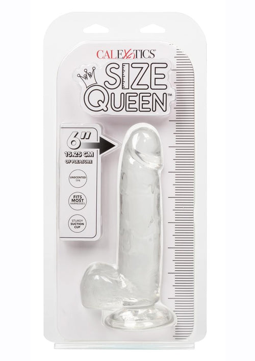 Load image 1 in gallery view. Size Queen Dildo - Clear - 6in