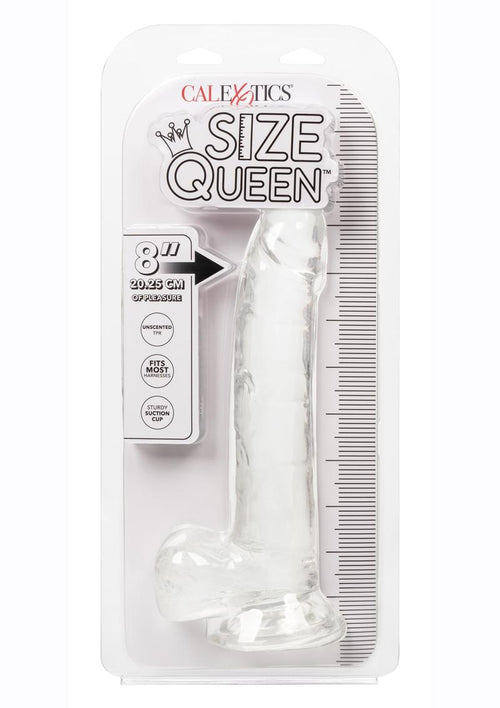 Load image 1 in gallery view. Size Queen Dildo - Clear - 8in
