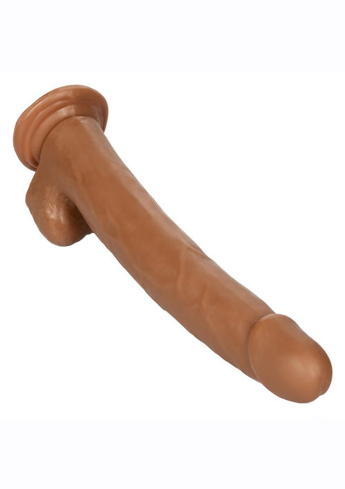 Load image 1 in gallery view. Size Queen Dildo with Balls - Chocolate - 12in
