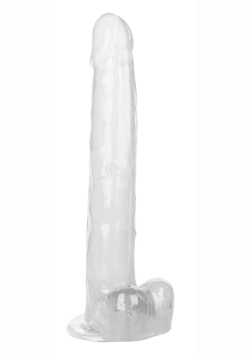 Load image 1 in gallery view. Size Queen Dildo with Balls - Clear - 12in