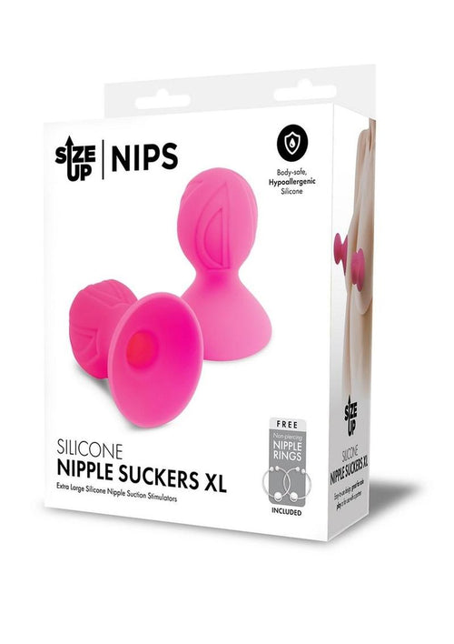 Load image 1 in gallery view. Size Up Silicone Nipple Suckers - Pink - XLarge