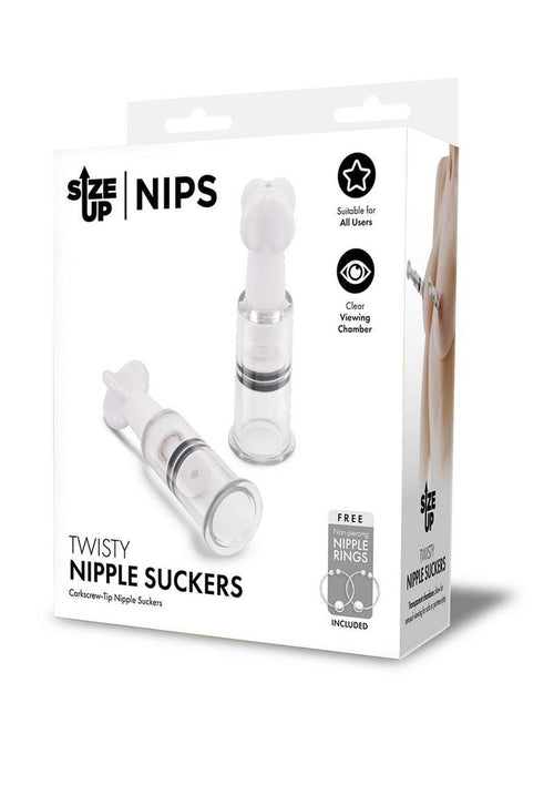 Load image 1 in gallery view. Size Up Twisty Nipple Suckers - Black/Clear - Small