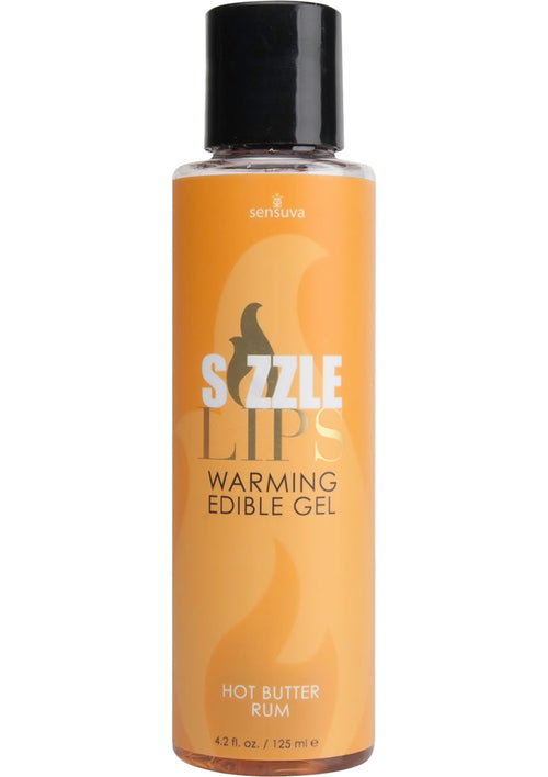 Load image 1 in gallery view. Sizzle Lips Warming Edible Gel Butter Rum - 4.2oz