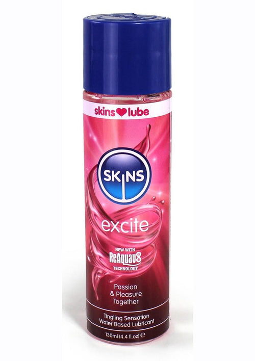 Load image 1 in gallery view. Skins Excite Tingling Water Based Lubricant - 4.4oz