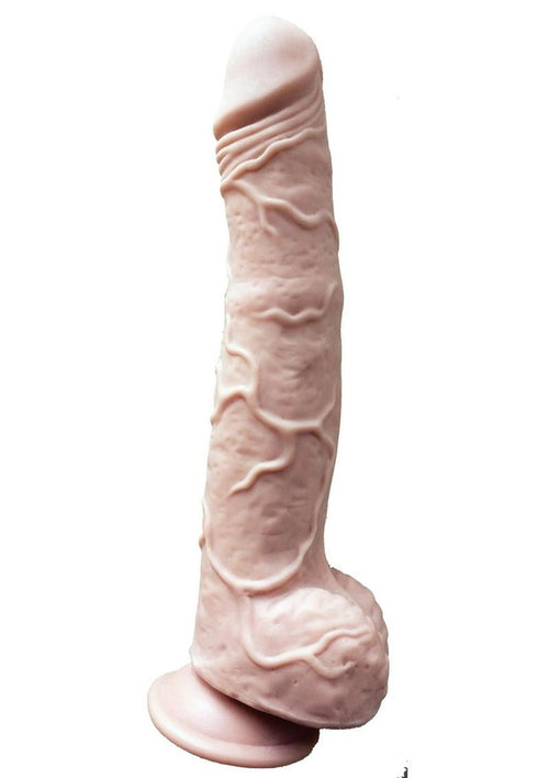 Load image 1 in gallery view. Skinsations Cocksaurus Dildo Silicone - Vanilla - 11in
