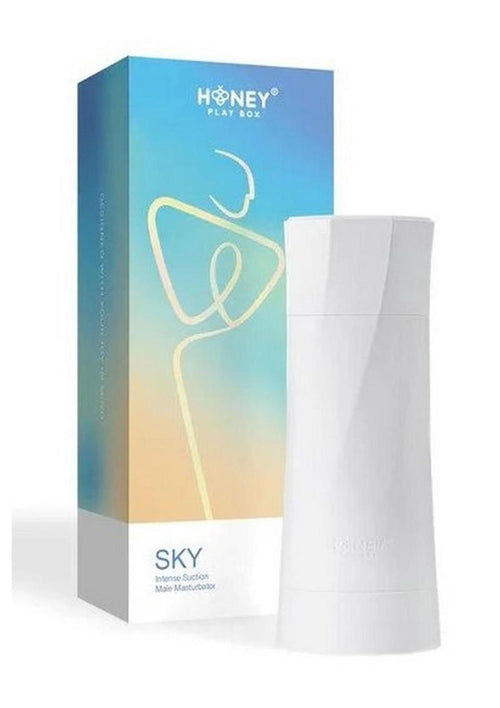 Load image 1 in gallery view. Sky Intense Suction and Vibration Rechargeable Blowjob Machine - White