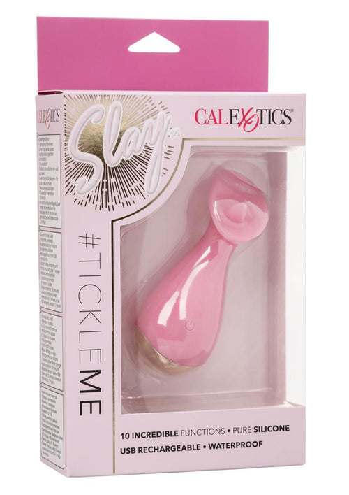 Load image 1 in gallery view. Slay #Tickleme Rechargeable Silicone Petite Vibrator - Pink