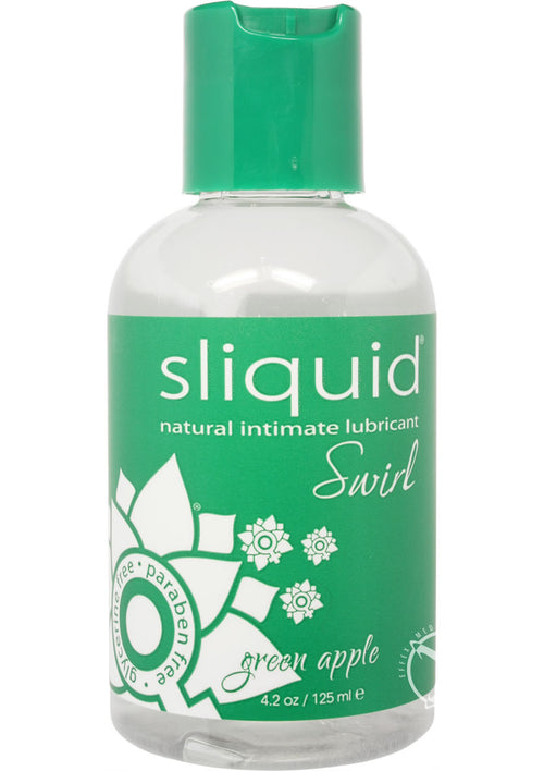 Load image 1 in gallery view. Sliquid Naturals Swirl Water Based Flavored Lubricant Green Apple Tart - 4.2oz