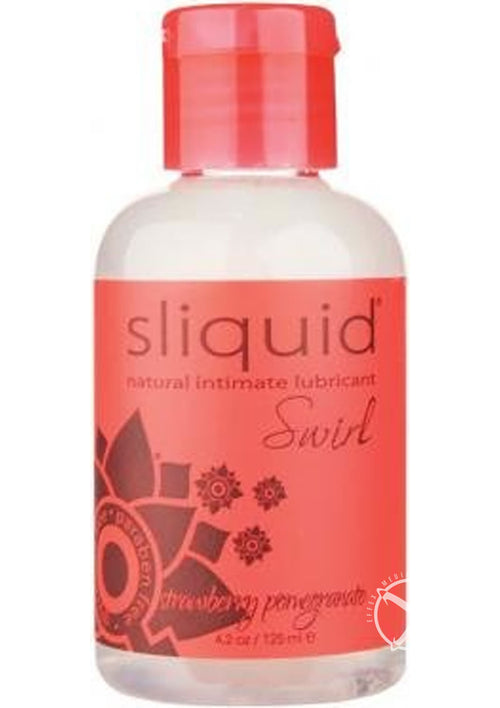 Load image 1 in gallery view. Sliquid Naturals Swirl Water Based Lubricant Strawberry Pomegranate - 4.2oz