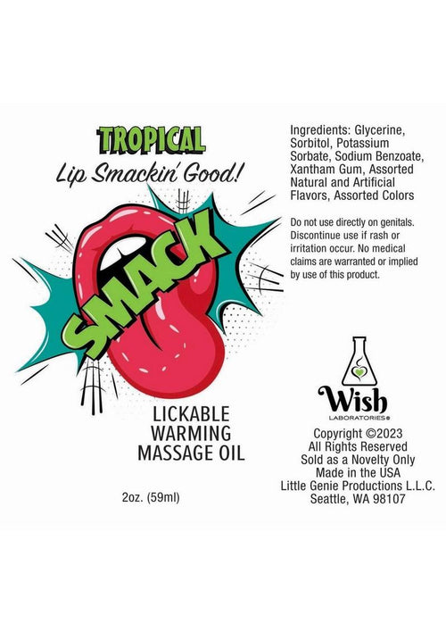 Load image 1 in gallery view. Smack Lickable Massage Oil 2oz - Tropical