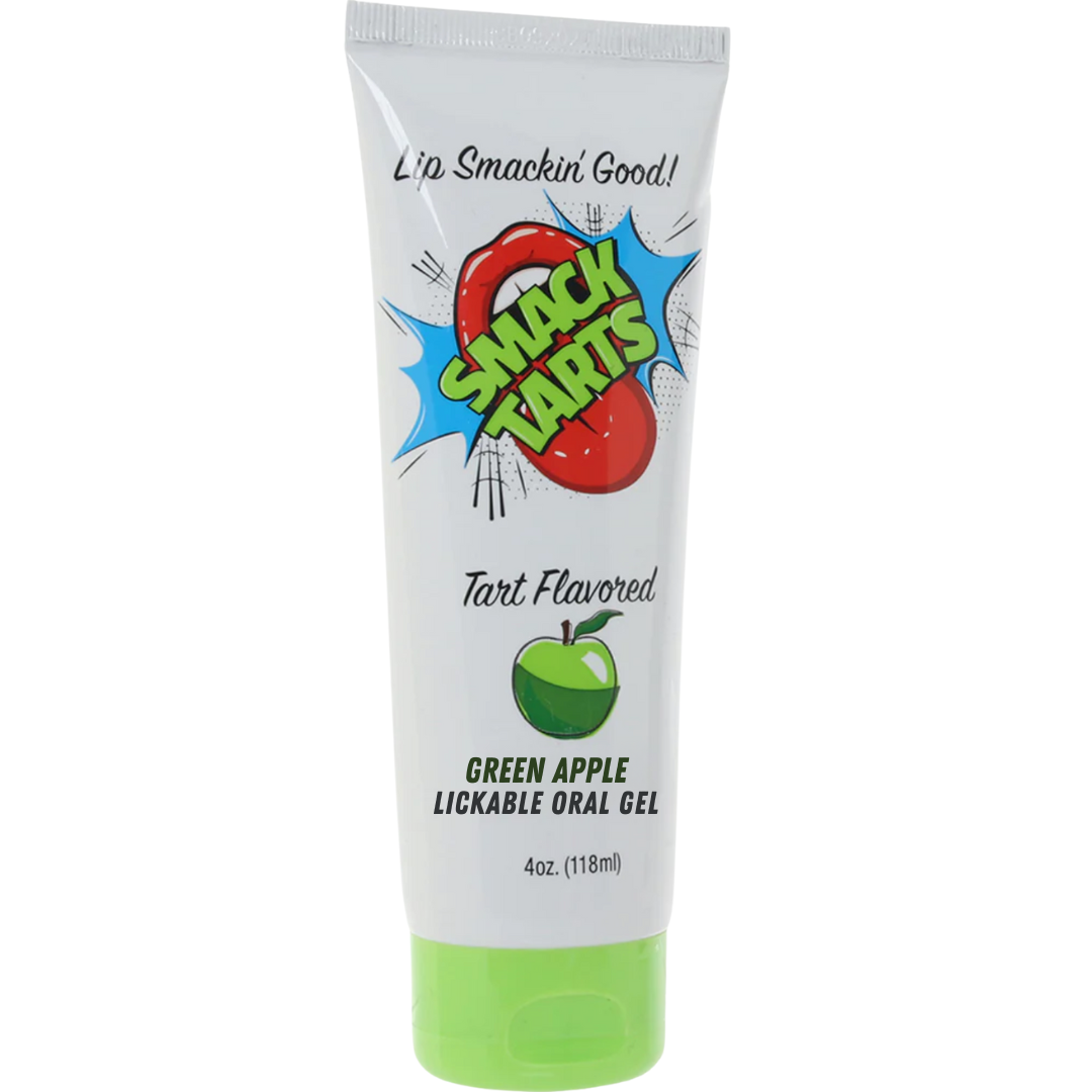 SMACK Tarts Sour Green Apple lickable oral gel, 4 oz bottle