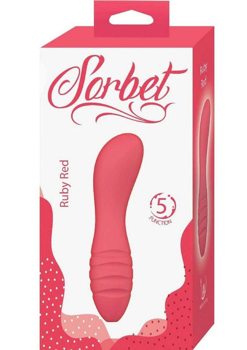 Load image 1 in gallery view. Sorbet Ruby Red Rechargeable Silicone Bullet Vibrator - Red