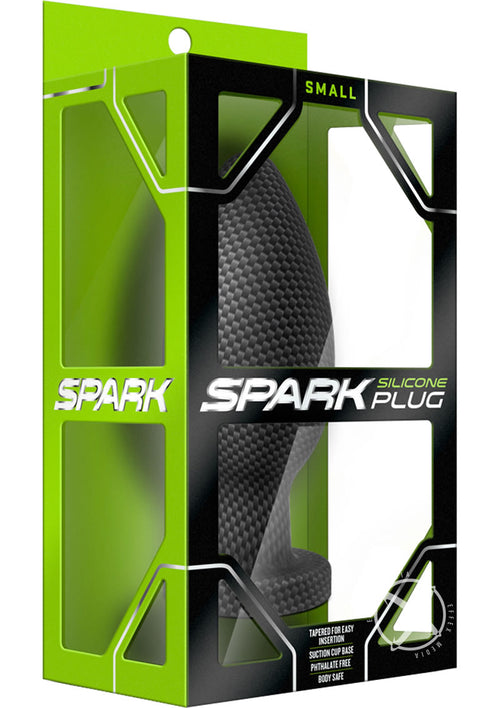 Load image 1 in gallery view. Spark Silicone Butt Plug - Small - Carbon Fiber - Black