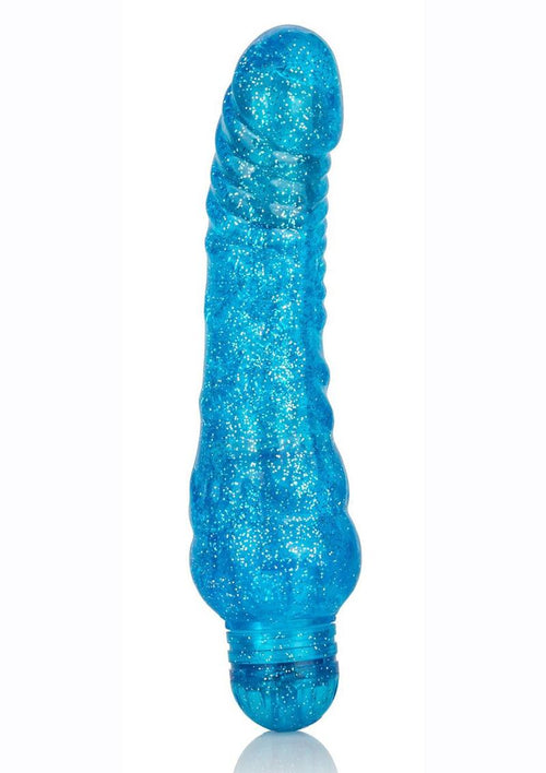 Load image 1 in gallery view. Sparkle Glitter Jack Vibrator Waterproof - Blue - 5.75in