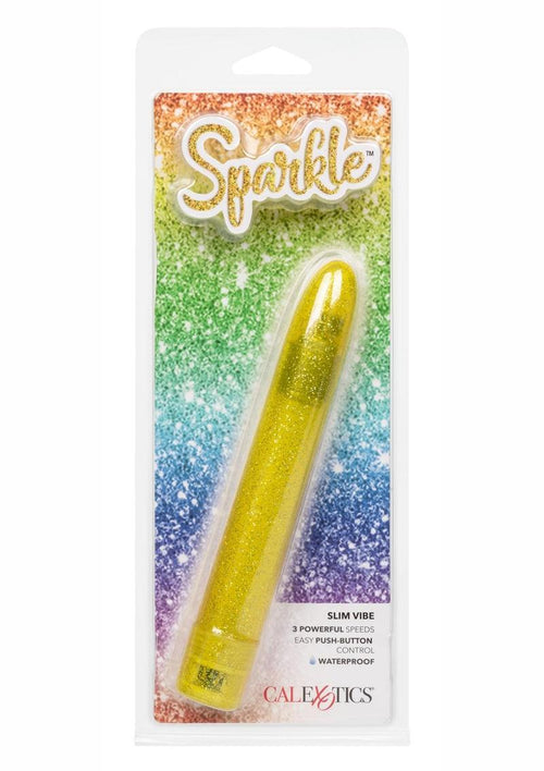 Load image 1 in gallery view. Sparkle Slim Vibrator - Yellow