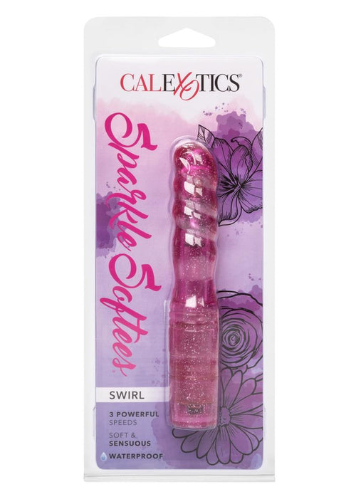 Load image 1 in gallery view. Sparkle Softees Swirl Vibrator - Pink/Red