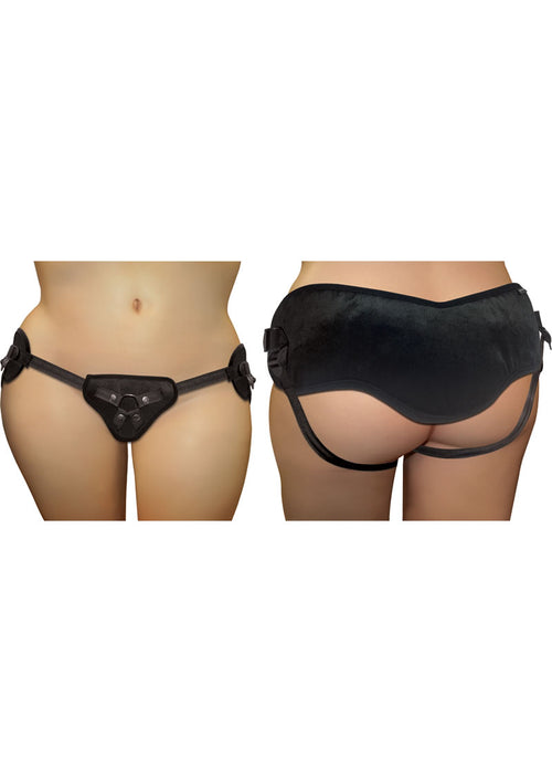 Load image 1 in gallery view. Sportsheets Curvy Colletion Noire Adjustable Strap-On - Black - Plus Size/Queen