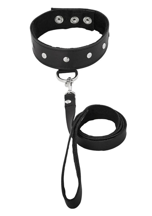 Load image 1 in gallery view. Sportsheets Leather Leash and Collar Sportsheets