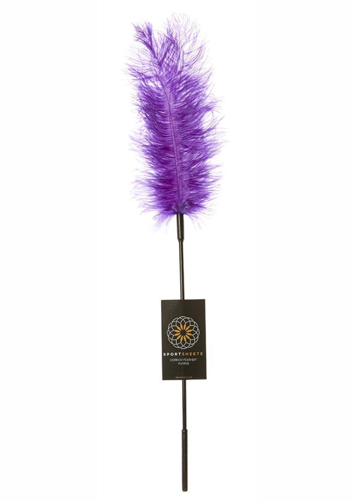 Load image 1 in gallery view. Sportsheets Ostrich Feather Tickler - Purple