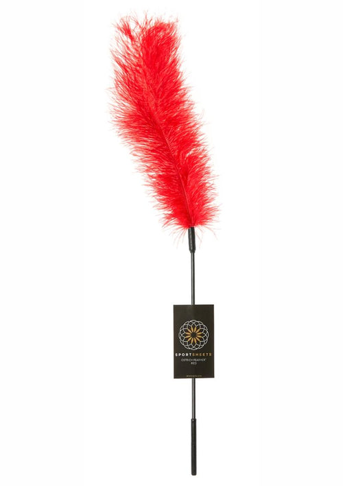 Load image 1 in gallery view. Sportsheets Ostrich Feather Tickler - Red