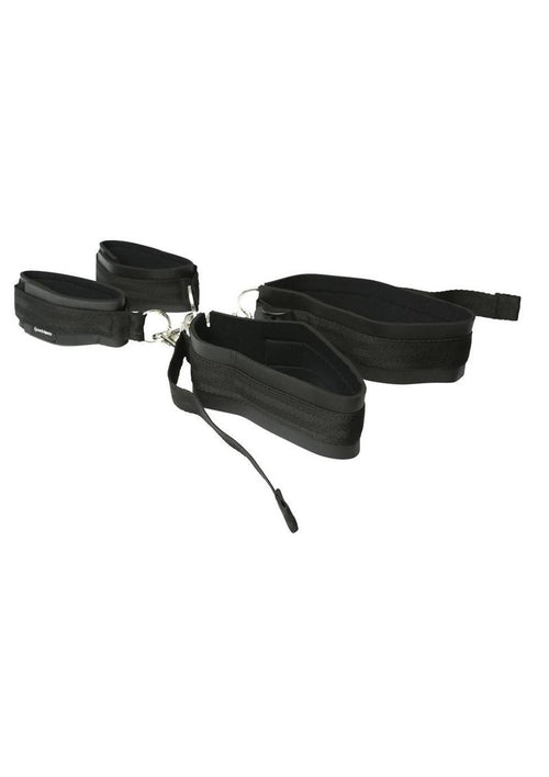 Load image 1 in gallery view. Sportsheets Thigh and Wrist Cuff - Black - Set