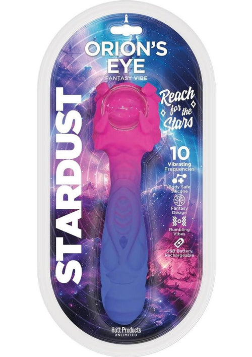 Load image 1 in gallery view. Stardust Orions Eye Silicone Rechargeable Vibrating Dildo - Purple