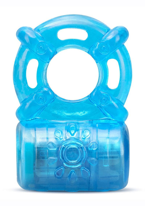 Load image 1 in gallery view. Stay Hard Rechargeable 5 Function Cock Ring - Blue
