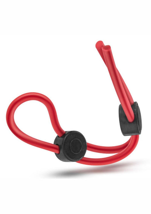Load image 1 in gallery view. Stay Hard Silicone Double Loop Cock Ring - Red