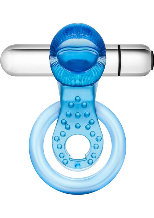 Load image 1 in gallery view. Stay Hard Vibrating Tongue Ring - Blue