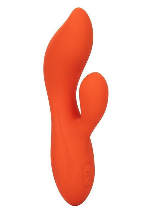 Load image 1 in gallery view. Stella Liquid Silicone Dual Teaser Rechargeable Vibrator - Orange