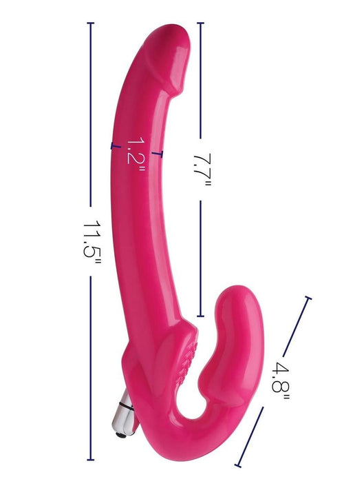Load image 1 in gallery view. Strap U 7x Revolver Slim Vibrating Strapless Strap-On Dildo STRAP U