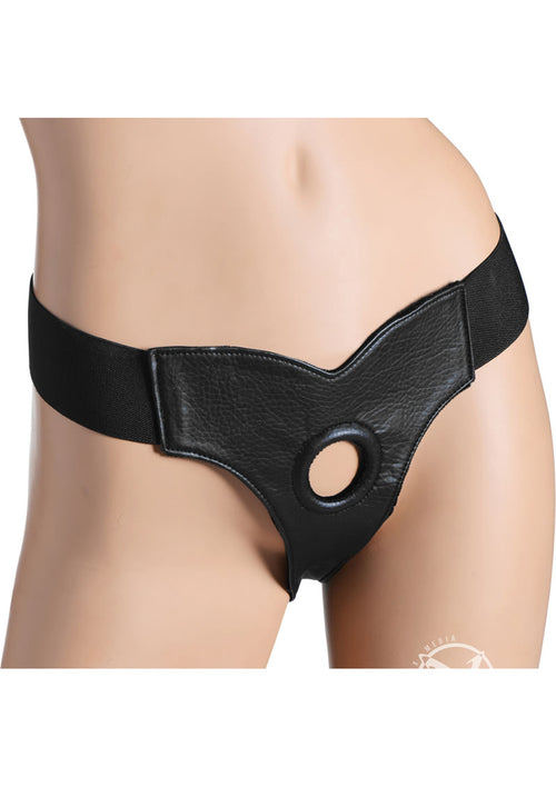 Load image 1 in gallery view. Strap U Bella Velvet-Lined Elastic Strap-On Harness - Black