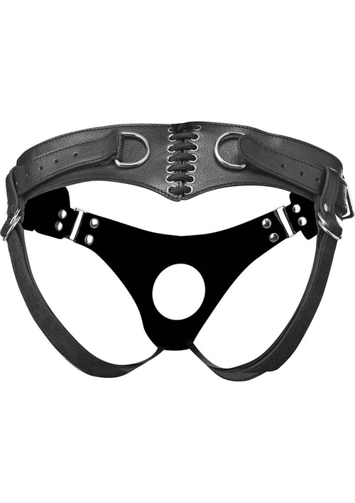 Load image 1 in gallery view. Strap U Bodice Corset Style Strap-On Harness - Black