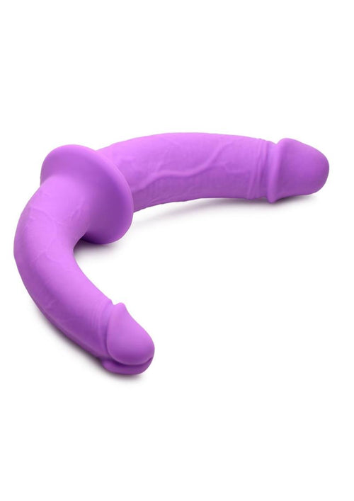Load image 1 in gallery view. Strap U Double Charmer Silicone Double Dildo with Harness STRAP U