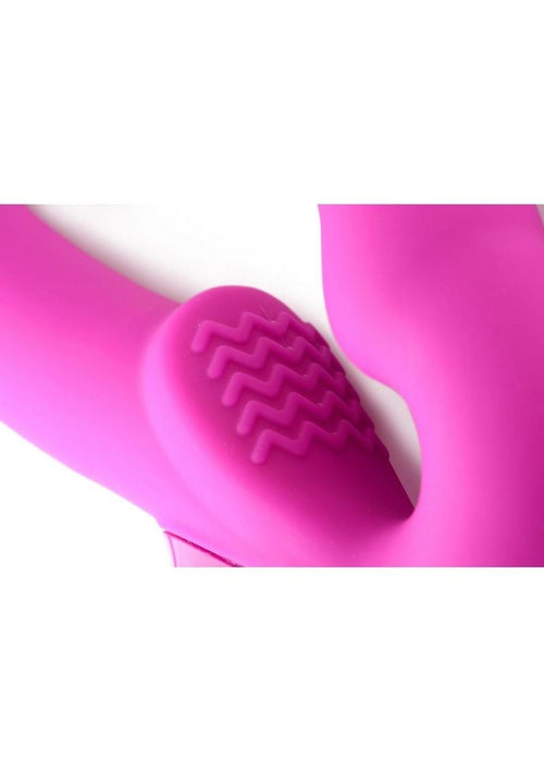 Load image 1 in gallery view. Strap U Evoke Super Charged Rechargeable Silicone Vibrating Strapless Strap-On STRAP U