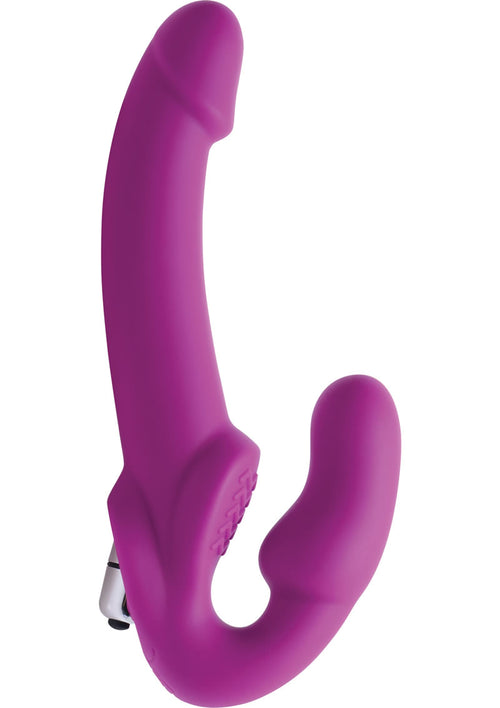 Load image 1 in gallery view. Strap U Evoke Vibrating Silicone Strapless Strap-On - Pink