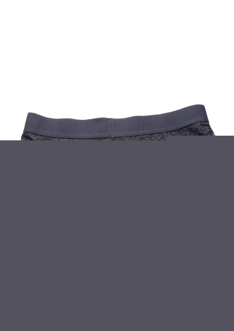 Strap U Lace Envy Black Crotchless Panty Harness - L/XL STRAP U