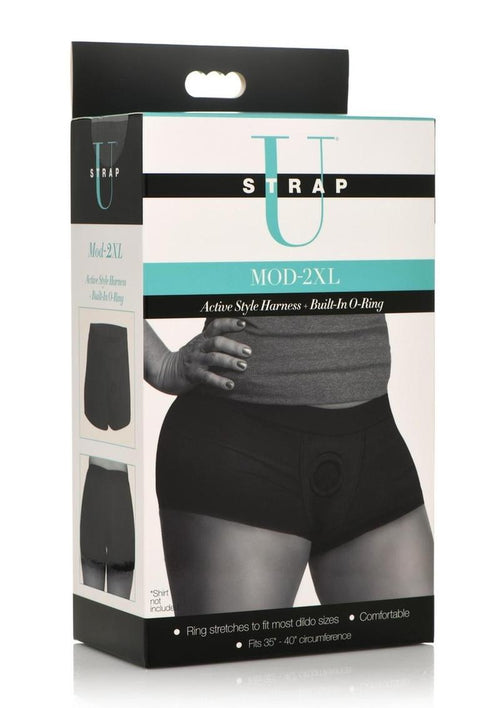 Load image 1 in gallery view. Strap U Mod Active Style Harness + Built In O Ring - Black - XXLarge