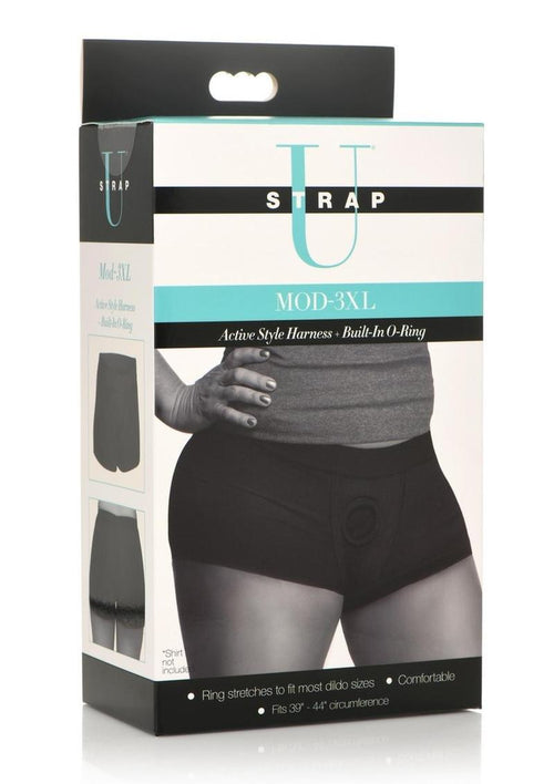 Load image 1 in gallery view. Strap U Mod Active Style Harness + Built In O Ring - Black - 3XLarge