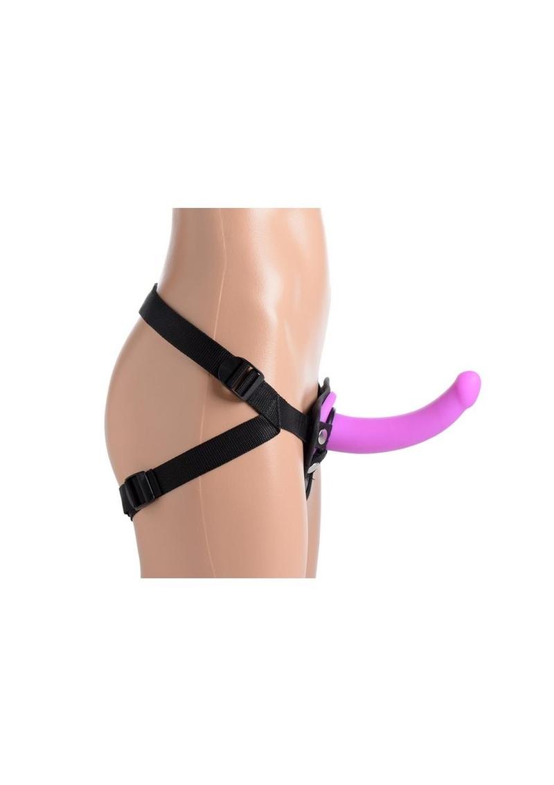 Strap U Navigator Silicone G-Spot 7in Dildo with Harness STRAP U
