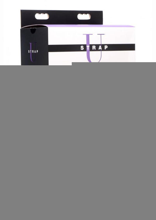 Load image 1 in gallery view. Strap U Power Pegger Silicone Vibrating Double Pleasure 6.5in Dildo with Harness - Black