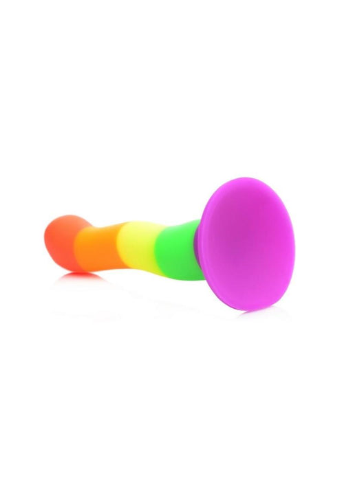 Load image 1 in gallery view. Strap U Proud Rainbow Silicone Dildo with Harness STRAP U
