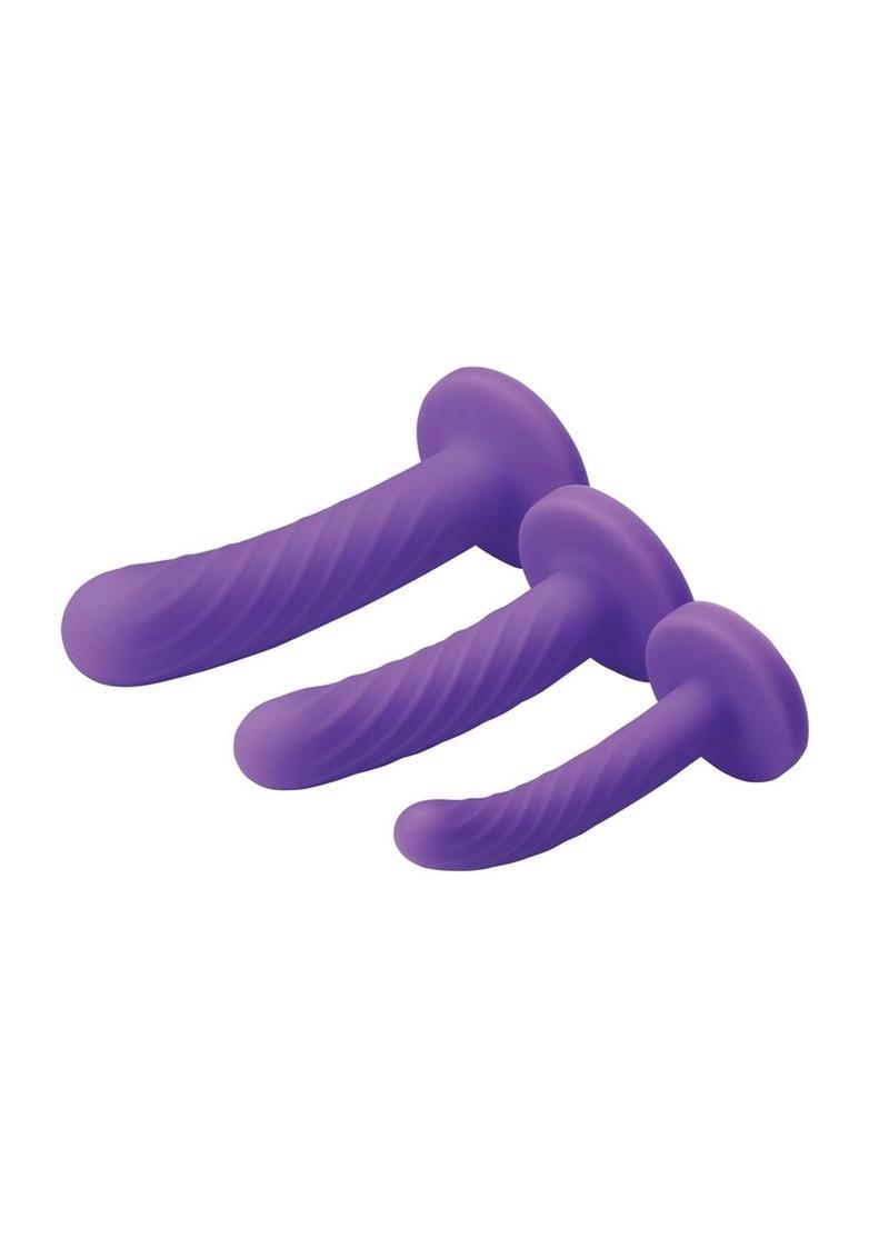 Strap U Tri-Play 3 Piece Silicone Dildo STRAP U