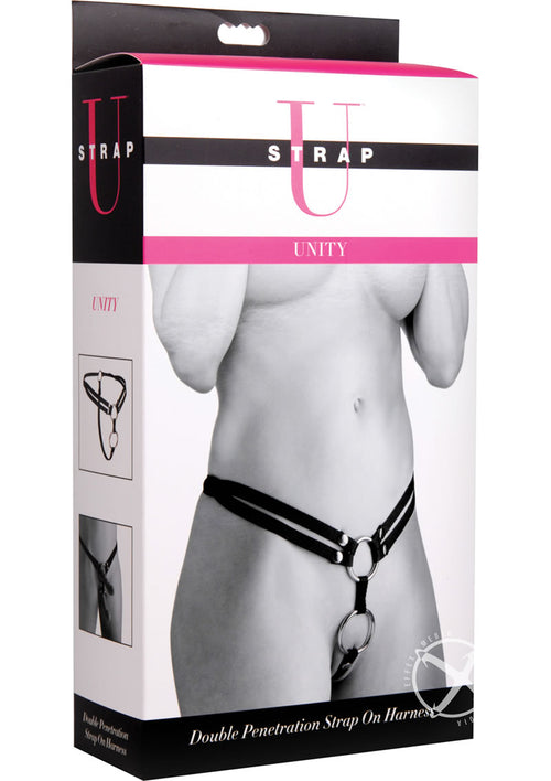 Load image 1 in gallery view. Strap U Unity Double Penetration Strap-On Harness - Black