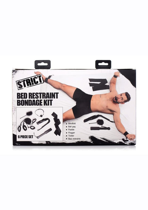 Load image 1 in gallery view. Strict Bed Bondage Restraint Kit - Black - Set Of 6