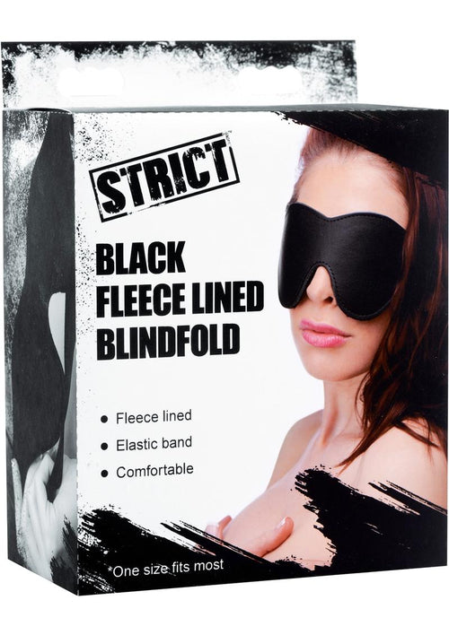 Load image 1 in gallery view. Strict Black Fleece Lined Blindfold - Black