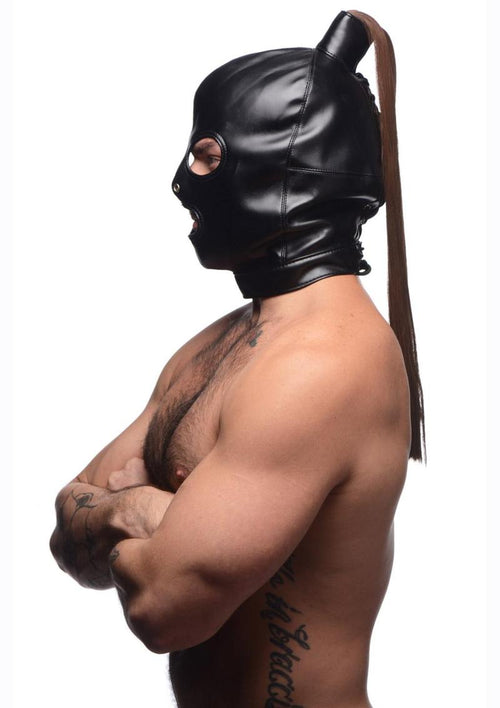 Load image 1 in gallery view. Strict Brunette Ponytail Bondage Hood STRICT