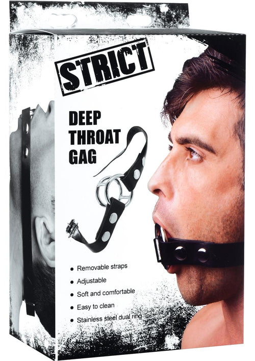 Load image 1 in gallery view. Strict Deep Throat Gag - Black
