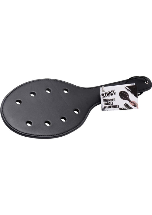 Load image 1 in gallery view. Strict Deluxe Rounded Paddle with Holes - Black
